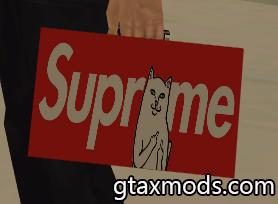 Красный кейс Supreme c котом Красный кейс Supreme c котом