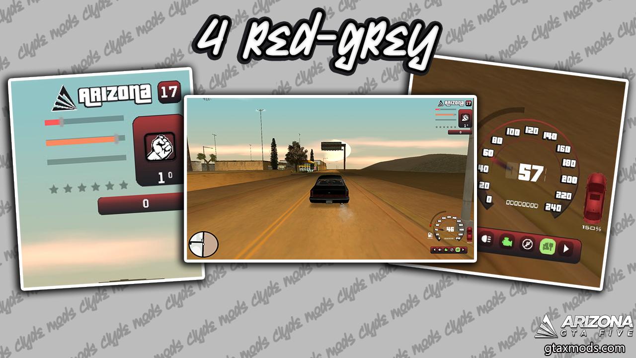 Red-Grey HUD+SPEED for Launcher ARZ | CLYDE MODS - Файлы, Худы » GTAXMODS -  Моды и файлы для GTA 5, GTA SAMP