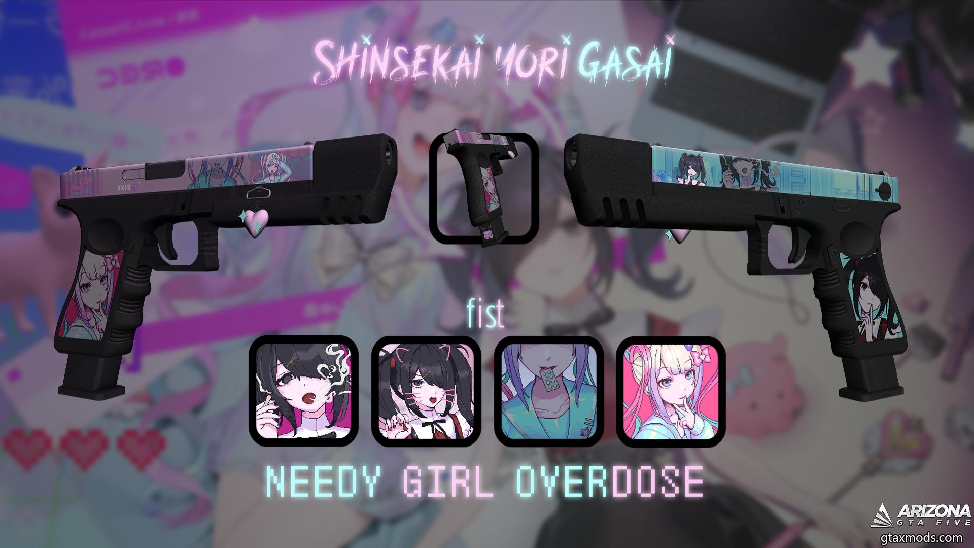 Glock Needy Girl Overdose - Игровые моды, Аниме, Оружие, Пистолеты, Прочее,  Фисты » GTAXMODS - Моды и файлы для GTA 5, GTA SAMP